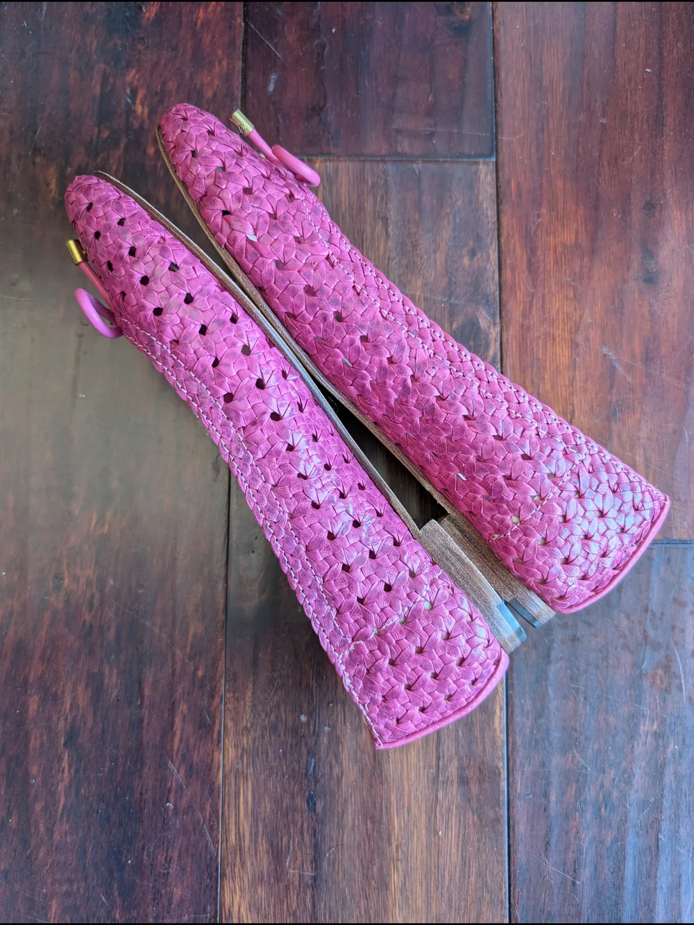 Kate Spade NY Willa woven ballet flats in Hot pink Leather Upper/Sole Size 7